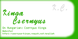 kinga csernyus business card
